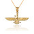 Yellow Gold Farvahar Womens Pendant Necklace