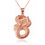 Rose Gold King Cobra Snake Pendant Necklace