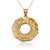 Yellow Gold Ouroboros Dragon Pendant Necklace