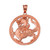 Rose Gold Chinese Dragon Open Medallion Pendant Necklace