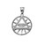 White Gold Eye of Providence Illuminati Charm Necklace