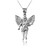 White Gold Cherub Guardian Angel Pendant Necklace (S)