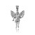 Sterling Silver Cherub Guardian Angel Pendant Necklace (S)