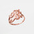 Rose Gold Sparkle-Cut Letter Initial Script Ring