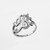 Sterling Silver Sparkle-Cut Letter Initial Script Ring