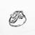 Sterling Silver Sparkle-Cut Letter Initial Script Ring