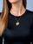 Yellow Gold San Francisco Cable Car Trolley Satin Pendant Necklace