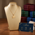 Yellow Gold San Francisco Cable Car Trolley Satin Pendant Necklace