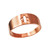 Polished Rose Gold Fleur De Lis Cut Out Ring Band 