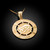 Yellow Gold Eye of Horus Good Luck Amulet Pendant Necklace