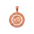 Rose Gold Eye of Ra Good Luck Amulet Pendant Necklace