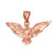 Rose Gold Falcon Eagle DC Pendant Necklace