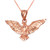 Rose Gold Falcon Eagle DC Pendant Necklace