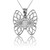 White Gold Filigree Butterfly Diamond Pendant Necklace