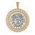 Two-Tone Yellow Gold Medusa CZ Medallion Pendant (S/L)