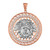 Two-Tone Rose Gold Medusa CZ Medallion Pendant (S/L)