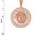 Rose Gold Medusa CZ Medallion Pendant Necklace