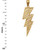 Yellow Gold Lightning Bolt DC Pendant Necklace