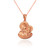 Rose Gold Virgin Mary Baby Jesus Charm Necklace (S/L)