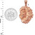 Rose Gold Lion Face Sparkle Cut Pendant Necklace