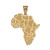 Yellow Gold Africa Country Map Pendant Necklace