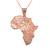 Rose Gold Eye of Horus Africa Map Pendant Necklace