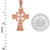 Celtic Cross Charm Necklace in Rose Gold