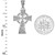 Celtic Cross Charm Necklace in Sterling Silver
