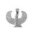 White Gold Egyptian Isis Winged Goddess Pendant Necklace