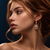 14K Two-tone Rose Gold Filigree Hamsa Evil Eye Earrings