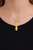 Gold Eastern Orthodox St. Olga Cross Pendant Necklace