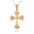 Yellow Gold Elegant Cross Pendant Necklace