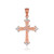 Rose Gold Holy Spirit Dove Cross Diamond Pendant Necklace