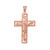 Rose Gold Filigree Crucifix Cross DC Pendant Necklace