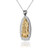 Two-Tone White and Yellow Gold Virgin Mary Pendant Necklace