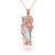 Two-Tone Rose and White Gold St. Jude CZ Pendant Necklace