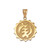 Gold African Adinkra Gye Nyame Medallion Pendant Necklace
