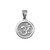 White Gold Om Medallion Charm Necklace