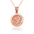 Rose Gold Om Medallion Charm Necklace