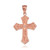 Rose Gold Christian Passion Diamond Cross Pendant Necklace