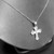 Sterling Silver Christian Passion CZ Cross Pendant Necklace