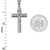 Sterling Silver  Woodgrain Rope Cross Pendant Necklace