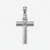 Sterling Silver Rustic Woodgrain INRI Cross Pendant Necklace