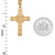 Yellow Gold  Floral Cross Pendant Necklace