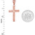 Rose Gold Latin Cross Religious Pendant Necklace