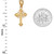 Yellow Gold Filigree Cross Charm Necklace