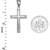 White Gold Inner Cross Pendant Necklace