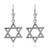 Sterling Silver Jewish Star of David Earrings