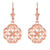 14k  Rose Gold Eternity Trinity Knot Earrings