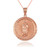 Rose Gold Virgin Mary Medallion Pendant Necklace